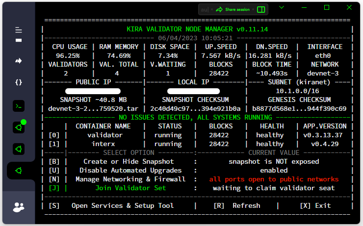 KM - Main Menu